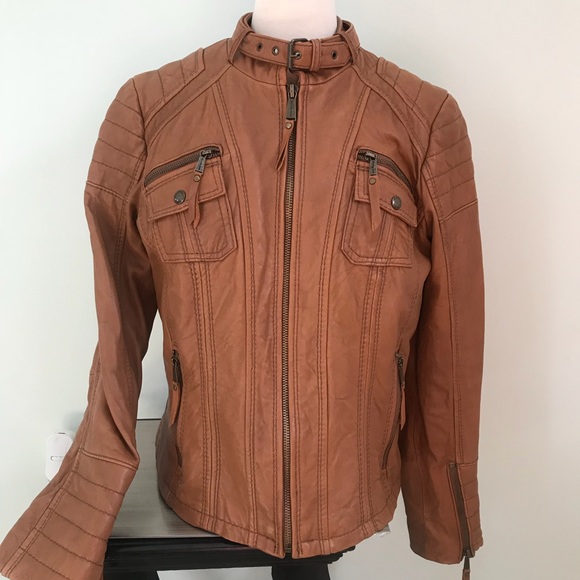 women's michael kors leather jacket